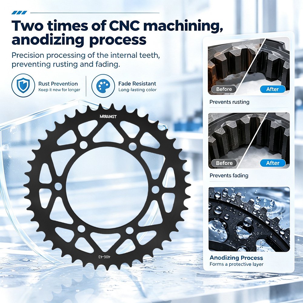 MRRANGT – części do napędu łań – Titanium Motorcycle Rear Sprocket 520 recenzja i cena